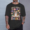 Reading Enthusiast Book Lover Tiger Cute Flowers T-Shirt Gifts for Him Reading Enthusiast Book Lover Tiger Cute Flowers T-Shirt Gifts for Him