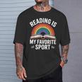 Reading Is My Favorite Sport Book Lover Saying Rainbow T-Shirt Gifts for Him Reading Is My Favorite Sport Book Lover Saying Rainbow T-Shirt Gifts for Him