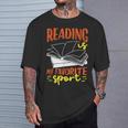 Reading Is My Favorite Sport Bookworm Book Reading T-Shirt Gifts for Him
