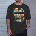 Reading Is My Favorite Sport Colorful Books Readers Teachers T-Shirt Gifts for Him Reading Is My Favorite Sport Colorful Books Readers Teachers T-Shirt Gifts for Him