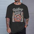 Reading Is My Favorite Sport Retro Book Lover Girl Library T-Shirt Gifts for Him