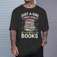 Reading Just A Girl Who Loves Books T-Shirt Gifts for Him