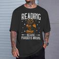 Reading Makes Me Feel Less Murdery Book Dragon T-Shirt Gifts for Him Reading Makes Me Feel Less Murdery Book Dragon T-Shirt Gifts for Him