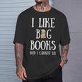 Reading Pun I Like Big Books & I Cannot Lie Reader Bookworm T-Shirt Gifts for Him Reading Pun I Like Big Books & I Cannot Lie Reader Bookworm T-Shirt Gifts for Him