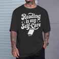 Reading Is My Self-Care Cozy Book Lover Tee T-Shirt Gifts for Him