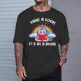 Reading Unicorn Take A Look It's In A Book Retro Rainbow T-Shirt Gifts for Him