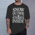 Reading All Winter Cozy Book Lover And Literary Escape T-Shirt Gifts for Him Reading All Winter Cozy Book Lover And Literary Escape T-Shirt Gifts for Him