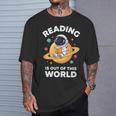 Reading Is Out Of This World Astronaut Book Lover T-Shirt Gifts for Him