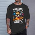 Reading Is Out Of This World Astronaut Book Lover Teacher T-Shirt Gifts for Him