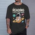 Reading Is Out Of This World Cute Astronaut Books Lover T-Shirt Gifts for Him
