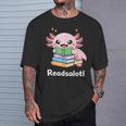 Readsalotl Axolotl Book Reading T-Shirt Gifts for Him