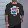 Readsolotl Axolotl Reading Book T-Shirt Gifts for Him