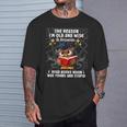 The Reason I'm Old And Wise Is Because I Read Books Owl T-Shirt Gifts for Him