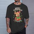 Reindeer Merry Christmas Books Matching Men Women Kids T-Shirt Gifts for Him Reindeer Merry Christmas Books Matching Men Women Kids T-Shirt Gifts for Him