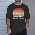 Retro Book Vibes Rainbow For Reading Lovers Vintage T-Shirt Gifts for Him Retro Book Vibes Rainbow For Reading Lovers Vintage T-Shirt Gifts for Him