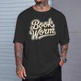 Retro Book Worm Reading For Book Lovers T-Shirt Gifts for Him Retro Book Worm Reading For Book Lovers T-Shirt Gifts for Him