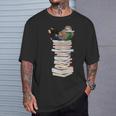 Robin Owl Bird Birds With Books Birdlover Animal T-Shirt Gifts for Him Robin Owl Bird Birds With Books Birdlover Animal T-Shirt Gifts for Him