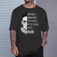 Ruth Bader Ginsburg Shirt Girl With A Book Political Resist T-Shirt Gifts for Him Ruth Bader Ginsburg Shirt Girl With A Book Political Resist T-Shirt Gifts for Him