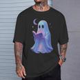 Scary Reading Book Lovers Halloween Costume Pastel Ghost T-Shirt Gifts for Him