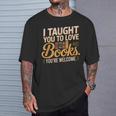 School Librarian Taught Students Love Books Impact Book T-Shirt Gifts for Him