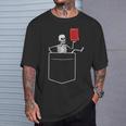 Skeleton Books Read Book Reading Librarian Across America T-Shirt Gifts for Him