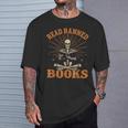 Skeleton Read Banned Books Gain Forbidden Knowledge T-Shirt Gifts for Him