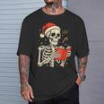Skeleton Reading Book Christmas Teacher Librarian Book Lover T-Shirt Gifts for Him Skeleton Reading Book Christmas Teacher Librarian Book Lover T-Shirt Gifts for Him