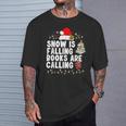 Snow Is Falling Books Are Calling T-Shirt Gifts for Him