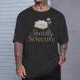 Socially Selective Shirt Subtle Introvert Book Lover T-Shirt Gifts for Him