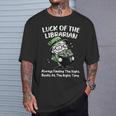 St Patricks Librarian Book Lover Library Worker School T-Shirt Gifts for Him St Patricks Librarian Book Lover Library Worker School T-Shirt Gifts for Him