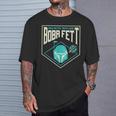 Star Wars The Book Of Boba Fett Galactic Outlaw Badge T-Shirt Gifts for Him Star Wars The Book Of Boba Fett Galactic Outlaw Badge T-Shirt Gifts for Him