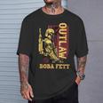 Star Wars The Book Of Boba Fett Outlaw Color Pop T-Shirt Gifts for Him Star Wars The Book Of Boba Fett Outlaw Color Pop T-Shirt Gifts for Him