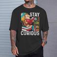 Stay Curious Monkey Reading Book Lover Bookworm T-Shirt Gifts for Him Stay Curious Monkey Reading Book Lover Bookworm T-Shirt Gifts for Him