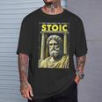 Stoic Philosophy Vintage Book Cover Stoicism Philosopher T-Shirt Gifts for Him