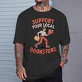 Support Your Local Bookstore Retro Book Lover T-Shirt Gifts for Him