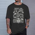Support Your Local Library Goth Book T-Shirt Gifts for Him