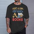 Tap Dancer Girl Who Loves Tap Dance & Books T-Shirt Gifts for Him