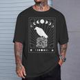 Tarot Card Raven Crow On Books Dark Academia Aesthetic T-Shirt Gifts for Him Tarot Card Raven Crow On Books Dark Academia Aesthetic T-Shirt Gifts for Him