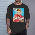 Tea Pop Art Comic Book Cartoon Tea Party Tea Lover Drinking T-Shirt Gifts for Him