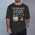 Teacher 67 Six Seven Meme Reading 6-7 Book Lover T-Shirt Gifts for Him