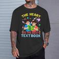 Teacher Heart Text Book For Men Women T-Shirt Gifts for Him Teacher Heart Text Book For Men Women T-Shirt Gifts for Him