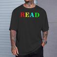 Teacher Reading Read In Color Book T-Shirt Gifts for Him Teacher Reading Read In Color Book T-Shirt Gifts for Him