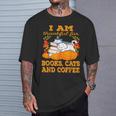 I Am Thankful For Books Cats And Coffee Thanksgiving T-Shirt Gifts for Him I Am Thankful For Books Cats And Coffee Thanksgiving T-Shirt Gifts for Him