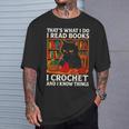 That's What I DO I Read Books Crochet Cat T-Shirt Gifts for Him
