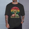 History Inspiring Future Fist Tree Book Roots T-Shirt Gifts for Him