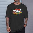 TSLA To The Moon Comic Book Style Splash T-Shirt Gifts for Him