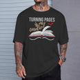 Turning Pages Is My Cardio Reading Book Novelty Shirt T-Shirt Gifts for Him