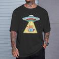 Ufo Abduction Red Panda Reading Book T-Shirt Gifts for Him