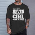 Never Underestimate a Girl With a Book Aesthetic Graphic T-Shirt Gifts for Him Never Underestimate a Girl With a Book Aesthetic Graphic T-Shirt Gifts for Him