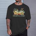 Unearth a Story Dinosaur 2026 Summer Reading Program Book T-Shirt Gifts for Him Unearth a Story Dinosaur 2026 Summer Reading Program Book T-Shirt Gifts for Him